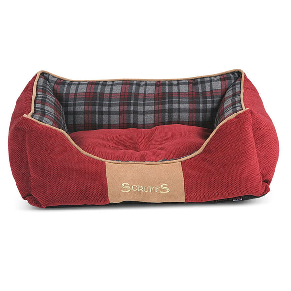 Cozy Scruffs Highland Small Red Box Bed for Your Pet